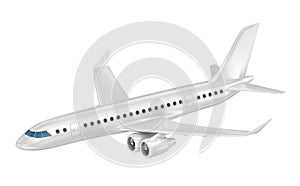 Large passenger plane. 3D illustration.
