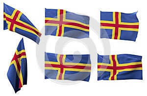 Six different flag position of Ãland photo
