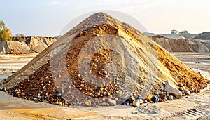 Large pile of dirt and debris