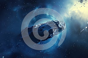 Large planetoid in empty space