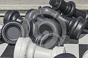 Large plastic chess pieces