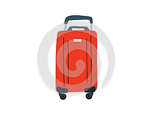 Large polycarbonate suitcase with wheels