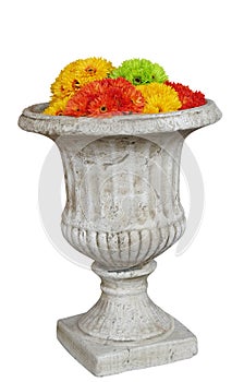 Large Pot with Artificial Flowers