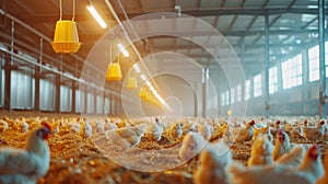 The large poultry barn. AI generated