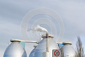 Large production plant biogas