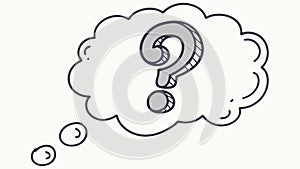 Large Question Mark in a Thought Bubble Vector Icon. vector design Generative AI