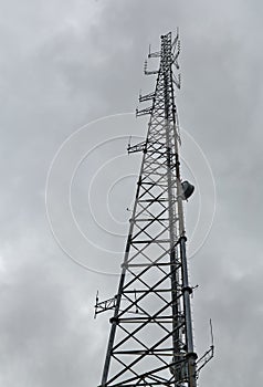 large radio broadcast tower (fire department signal station washington empire brooklyn) cell mobile communications