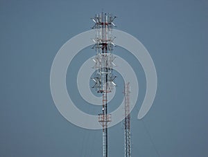Large radio transmission towers