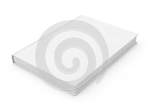 A large rectangular block of white foam material on a white background
