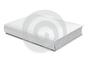 A large rectangular block of white foam material on a white background