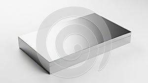 A large, rectangular, metallic object with a smooth, reflective surface