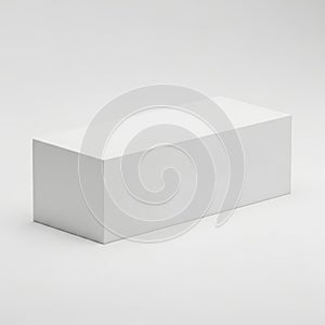 A large, rectangular, white block with a smooth surface and rounded edges