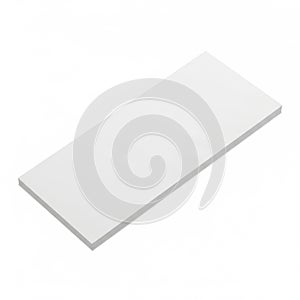 A large, rectangular, white, flat object with a smooth surface and slightly rounded edges