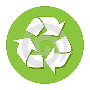 Large recycle icon great for any use, Vector EPS10.