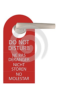 Large Red Isolated Do Not Disturb Tag