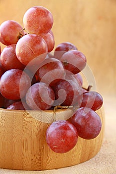 Large red ripe grapes