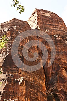 Large red rock Zion national Park Utah