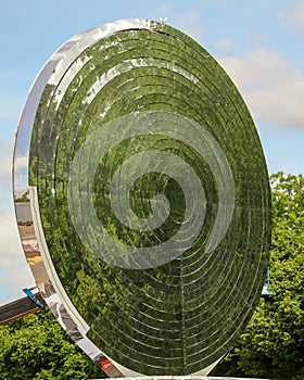 Large reflector and mirrors in the nature