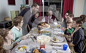 Large Retro Family Thanksgiving Day Dinner Turkey