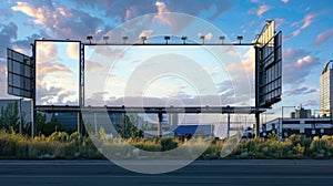 Large roadside sign with promotional message