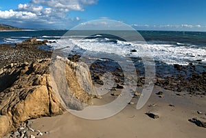 Large rock on California Beach
