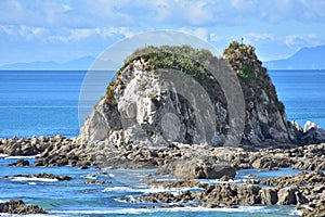 Eroding rock at sea coast