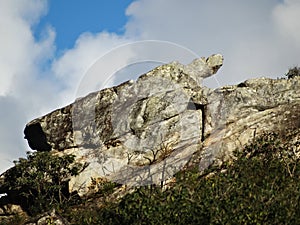 Turtle-shaped rock, located in the rural region of TrÃÂªs Barras. photo