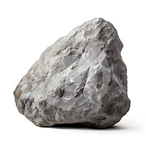Large rock stone isolated on a white background