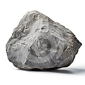 Large rock stone isolated on a white background
