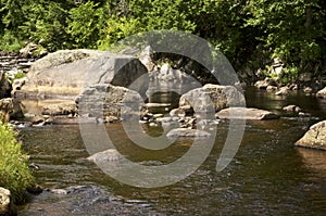 Large Rocks in the Au Sable River Lake Placid New York