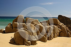 Large Rocks on Beach