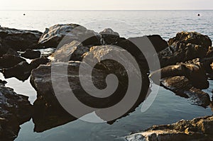 Large rocks on sea