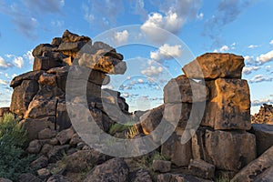 Large rocks stacked on each other