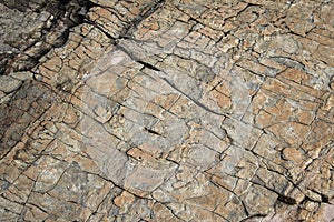 Large Rocks with Striations and Grooves on the Shore Path Bar Harbor Maine