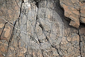 Large Rocks with Striations and Grooves on the Shore Path Bar Harbor Maine