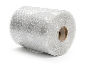 Large roll of transparent bubble wrap for packaging