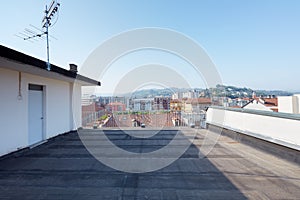 Large rooftop balcony