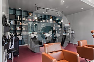 Large Room for hairdresser service in modern, stylish beauty Salon