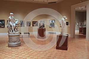 Large rooms filled with beautiful sculptures and priceless art, The Memorial Art Gallery, Rochester, New York, 2017