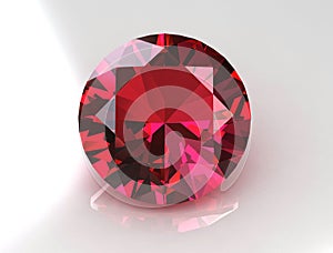 Large round rose sapphire - 3D