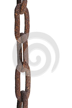 Large rusty chain.