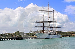 Large Sailing Ship in Antigua Barbuda photo