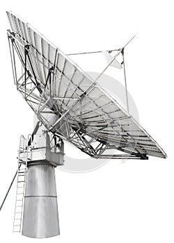 Large satellite dish parabolic antenna designed for transatlantic communication