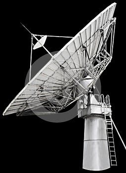 Large satellite dish parabolic antenna designed for transatlantic communication