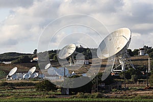 Large satellite parabolic antenna