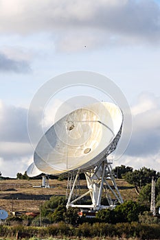 Large satellite parabolic antenna