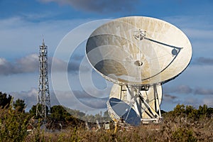 Large satellite parabolic antenna