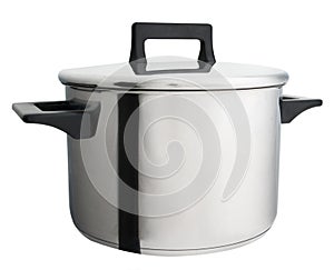 Large saucepan isolated
