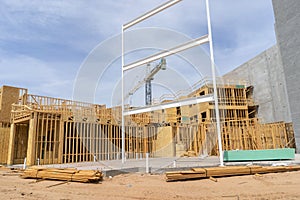 Large scale commercial construction site