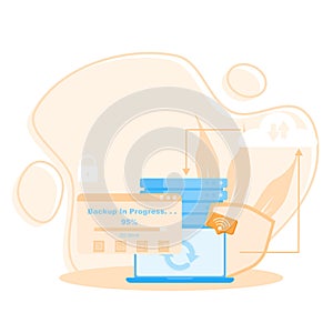 Large-Scale Data Backup Activities on Laptops